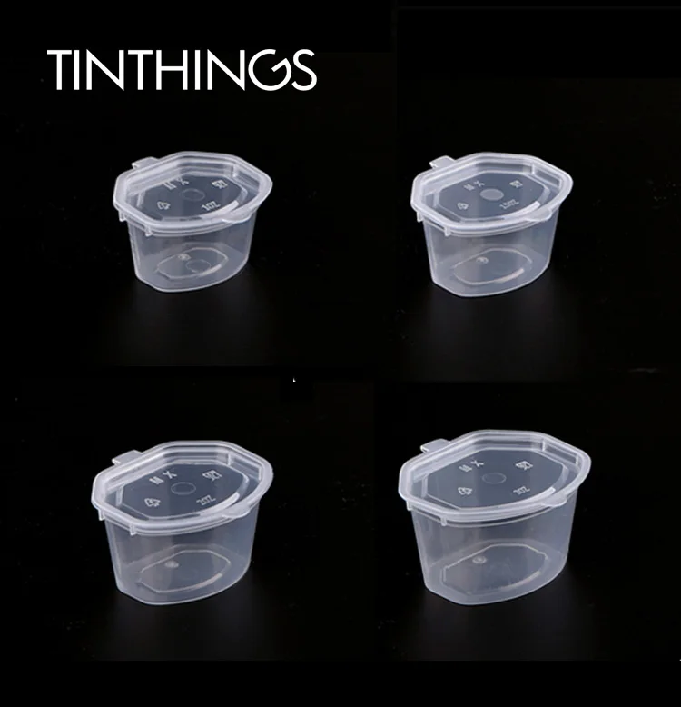 

1000 шт., одноразовые пластиковые чашки для соуса, 1/1, 5/2/3 унции