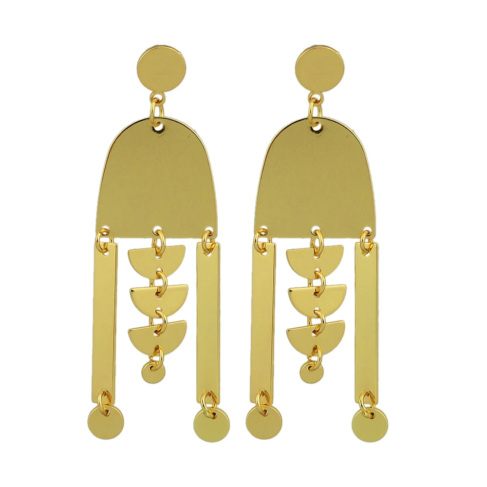 Joywish панк рок Стиль большой Серьги Jewelry цвета: золотистый серебристый Цвет с