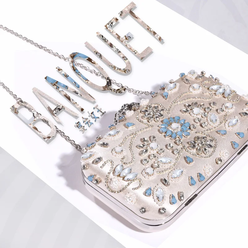 2018 Новый Жемчуг Rhinestone Diamonds Банкетный вечерняя сумочка BS010 Для женщин сумки