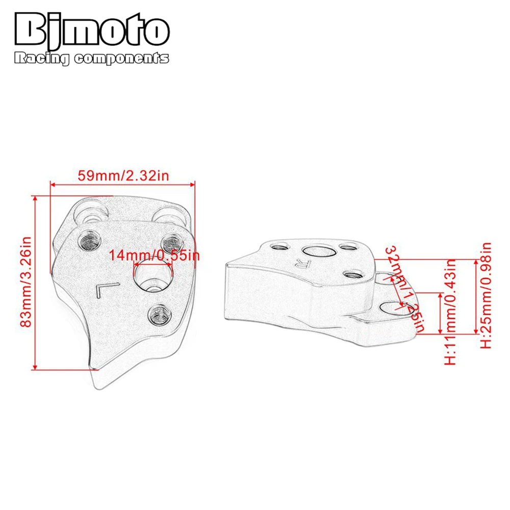 BJMTOOT аксессуары для мотоциклов FJR1300 " руль стояк 25 мм для Yamaha TTR 1300 2001-2005 ручка бар стояк Высота вверх адаптеры