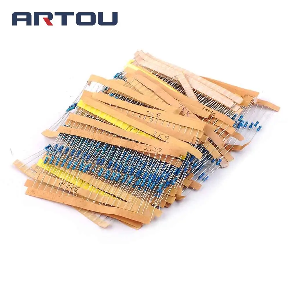 1280pcs 1 ohm - 10M 1/4W 64 values Metal Film Resistors Assortment Kit | Электронные компоненты и принадлежности