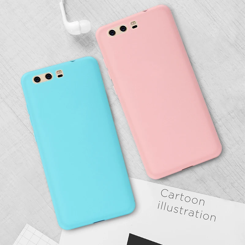 Silicone Matte TPU Case for Huawei P20 Lite P30 Pro P10 P8 P9 2017 P Smart 2019 Phone Cover Nova 4 2 |