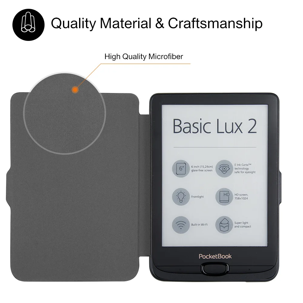 Кожаный чехол для Pocketbook 616 627 632 smart cover для PocketbooBasic lux2 book/touch/lux4 touch hd 3 " чехол+ подарки
