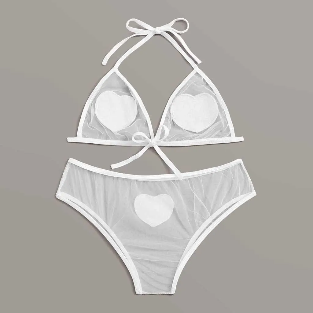 Женское Сексуальное Милое порно Нижнее белье комплект кружевного укороченного