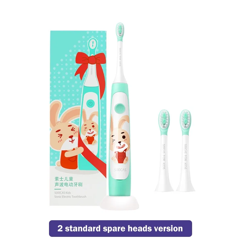C1 with 2 extra head SOOCAS C1 Детская электрическая зубная щетка Xiaomi Mijia ультразвуковая щетка Зубная щетка Детская автоматическая зубная щетка USB Беспроводная зарядка - Цвет: C1 with 2 extra head