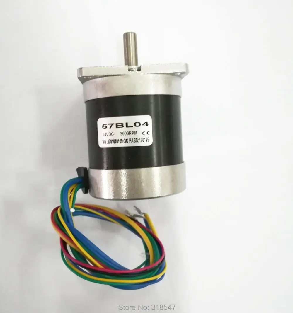 Бесщеточный электродвигатель постоянного тока 57BL04 24VDC 3000RPM 4.4A 69W CNC Medical - купить по