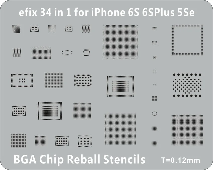 22 шт./лот микросхема BGA набор трафаретов для припоя шаблон iPhone XS Max XR X 8 7 6s 6 plus SE 5S