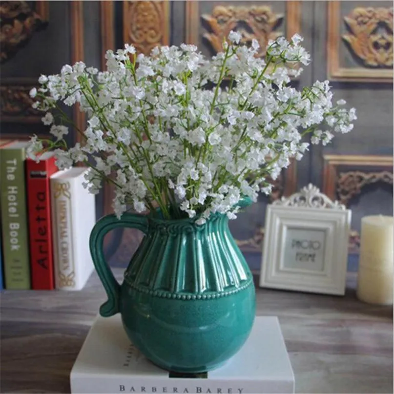 Искусственные цветы @ Gypsophila цветок искусственный шелк Свадебная вечеринка букет