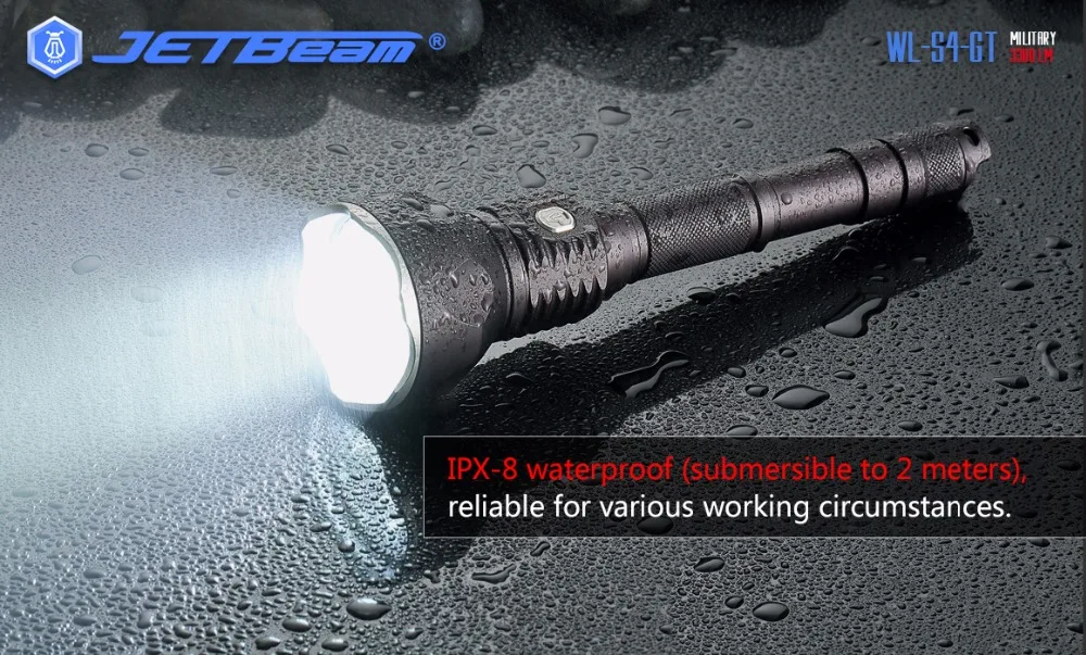 JETBeam WL-S4-GT, охотничий светильник Cree MTG2, светодиодный светильник-вспышка 3300 люменов, батарея 18650 для поиска, охоты, пеших прогулок, аккумулятор 18650