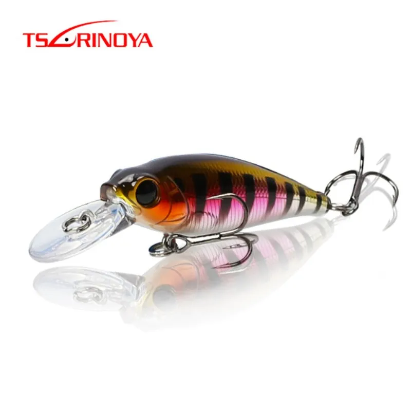

TSURINOYA приманки Minnow приманки 58 мм 5g рыболовные приманки глубина погружения 1-1,5 м тройной крючок 8 Рыболовные воблеры плавающей Swimbait 3D глаза ...