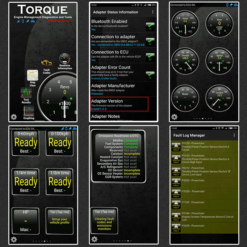 Bluetooth Foxwell ELM 327 V1.5 версия PIC18F25K80 чип OBD2 Автомобильная сканер для ОДБ 2 автомобиль