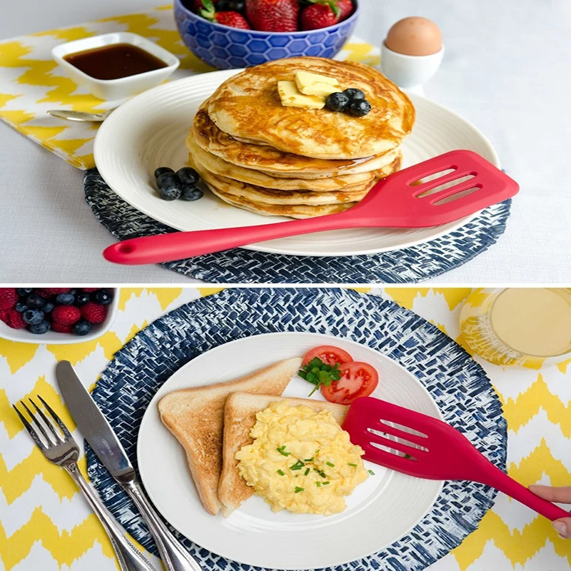 WALFOS Spatula Turner Spoonula ложка для смешивания с прорезями ковш 5 шт. кухонные силиконовые