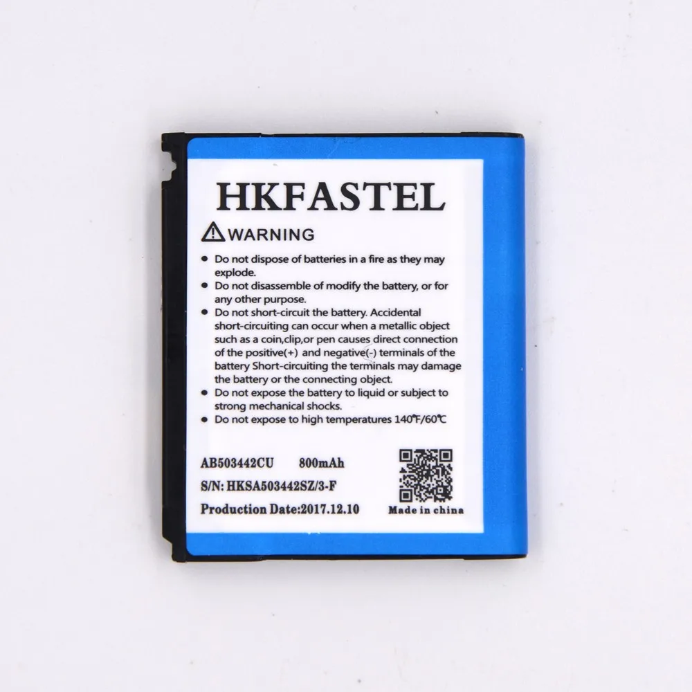 Аккумулятор для сотового телефона HKFASTEL AB503442CU Samsung D900 R500 M520 E488 E498 E690 E780 AB503442CE AB503442CC