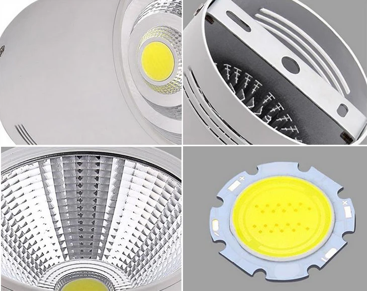 С поверхностным монтажом светодиодный локальный светильник 7W10W15W20W COB Потолочный Светильник направленного света для Кухня/дома/Внутреннее освещение служебных помещений AC110V 220 V