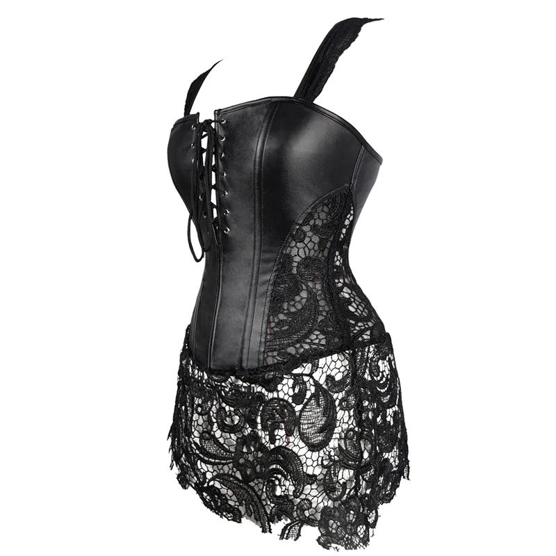 Новинка сексуальные женские облегающие Корсеты на молнии с кружевами из