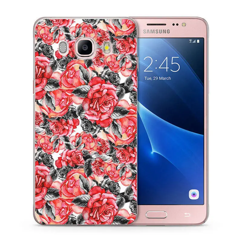 Case For Samsung Galaxy A3 A5 2017 2016 S3 S8 S9 Puls S7 Edge Soft TPU Cover Design Cartoon flower Back Fundas S150 |