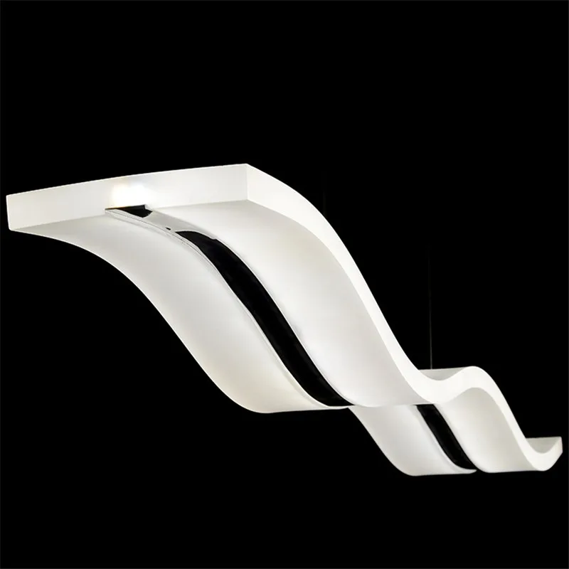 

Modern LED Pendant Lights Led Strip Inside Wave Acrylic Pendant Lamps Led Belt Lighting Drop Light Led Lighting Suspension Lamp