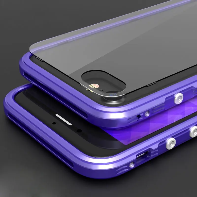 Original Brand Bumper For iphone 7 Case Metal Transparent PC Back Cover Protective Aluminum Frame phone Cases | Мобильные телефоны