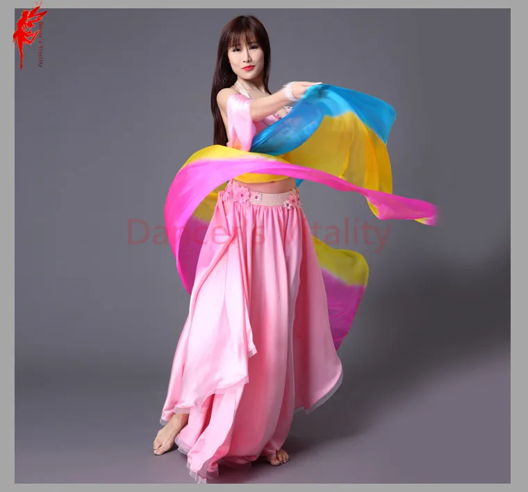 Танец живота одежда шелковый танец вуаль для женщин 2.6 * 1.1 м девушки шоу реквизит