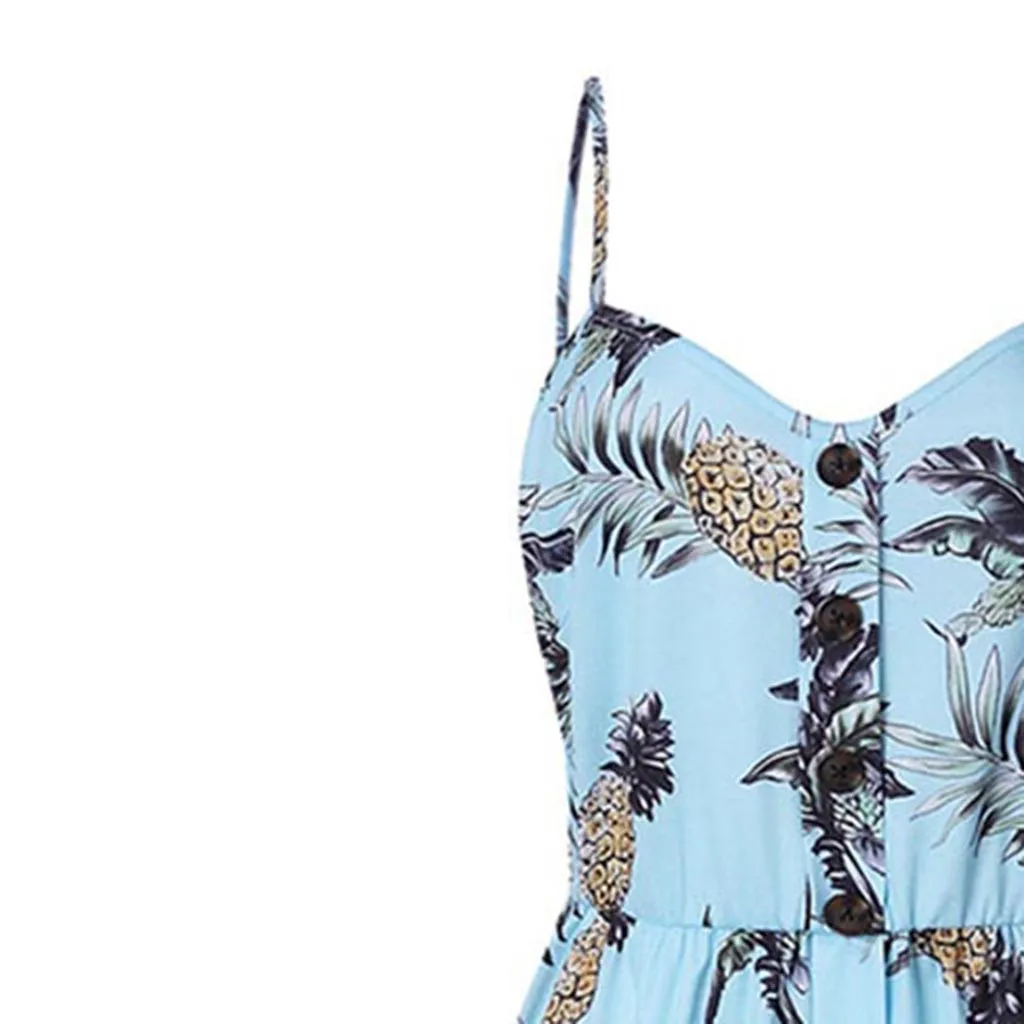 Женское платье без рукавов feitong элегантное принцессы на пуговицах с v-образным