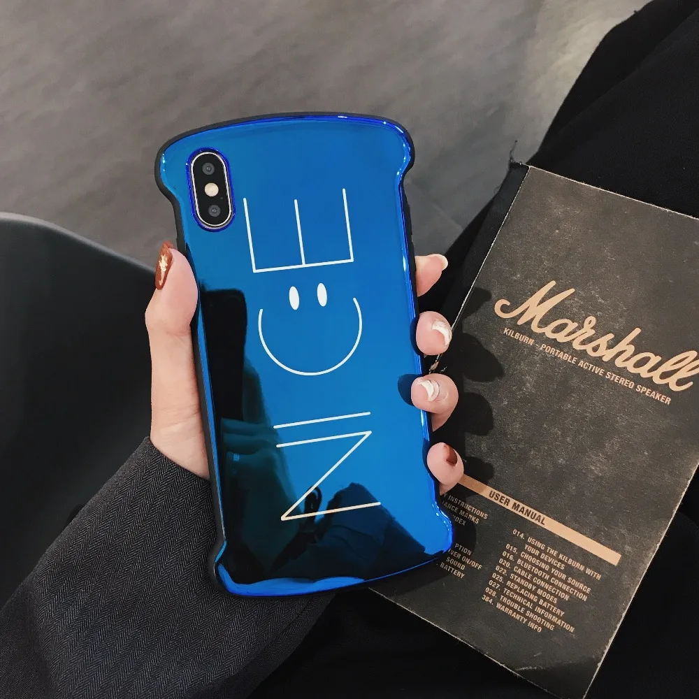 GlamPhoneCase Простой Письмо хороший Овальный чехол для iPhone X 7 Plus 6/6 S 8 Мягкий |