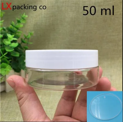 50 ml Inner cover 30 шт 50 80 100 150 200 250 мл прозрачные Пластиковые Упаковочные бутылки с белой крышкой контейнер для специй банка с наклейкой - Цвет: 50 ml Inner cover