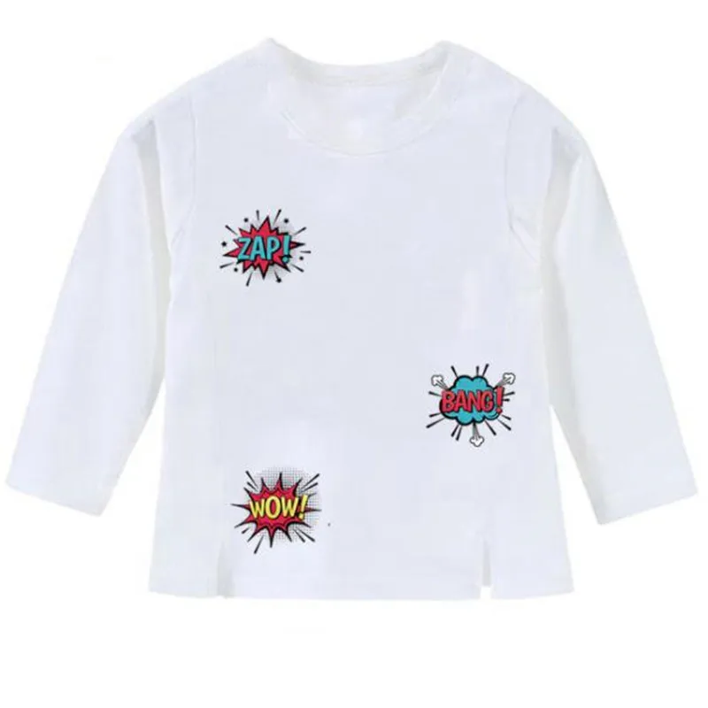 Футболка печать теплообмена стрелы WOW взрыва POW головоломки ПВХ патч для одежды