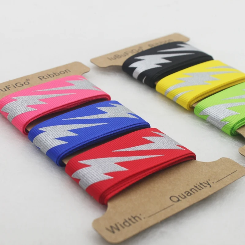[IuBuFiGo] 1 &quot25 мм предупреждающая светоотражающая лента Grosgrain DIY для банта на волосы