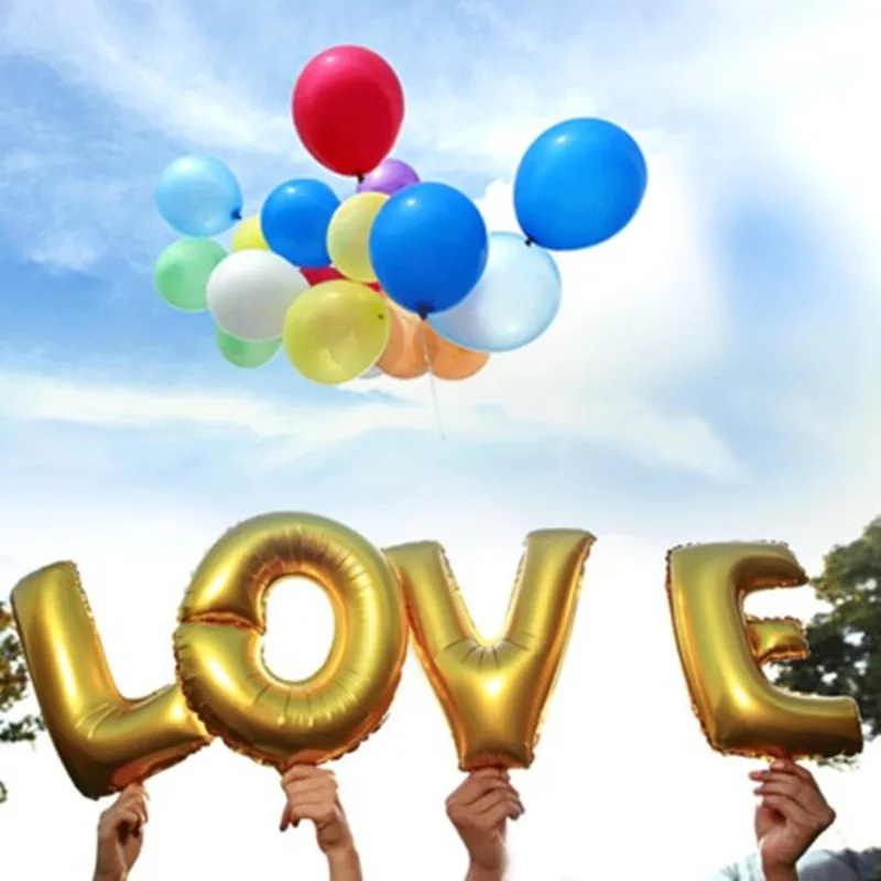 30 дюймовые золотые буква алфавита шары из алюминиевой фольги на день рождения