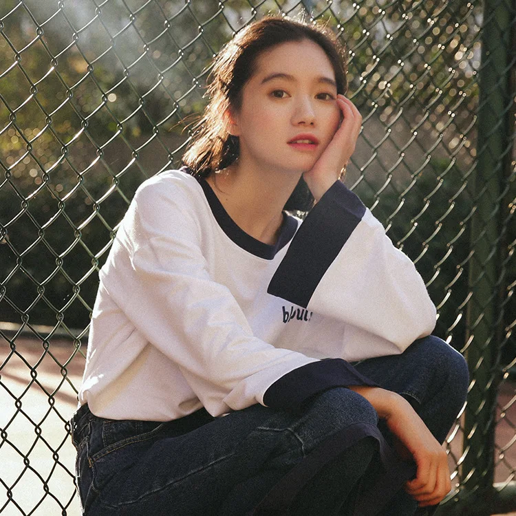 Футболка с длинным рукавом женская весенняя 2020 | Женская одежда