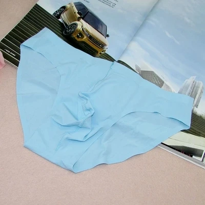 Мужские трусы брифы с низкой талией серые полупрозрачные Трусы из вискозы тонкое