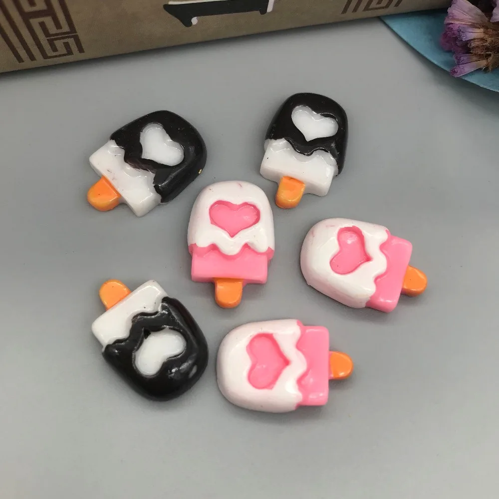 

Resin Miniature Kawaii Hot Selling Ice Cream, Resin Flatback Cabochon for Phone Decoration, Scrapbooking, DIY