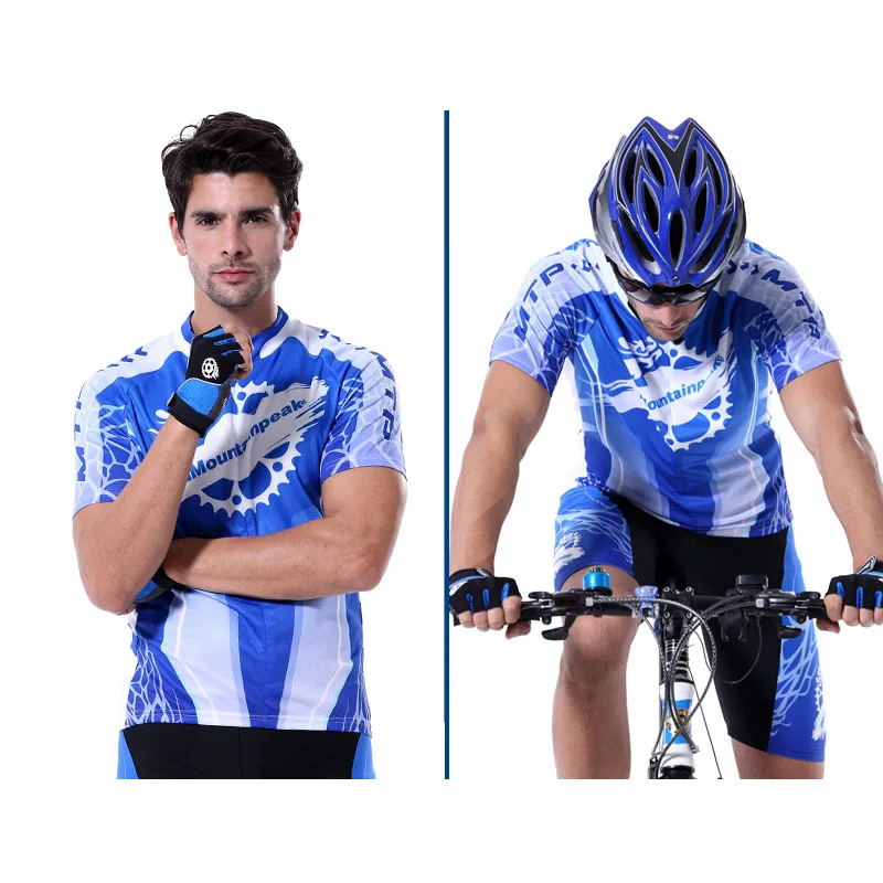 Mountainpeak просвет Велоспорт Джерси комплект Pro Team Мужчины Езда Рубашка MTB велосипед 2