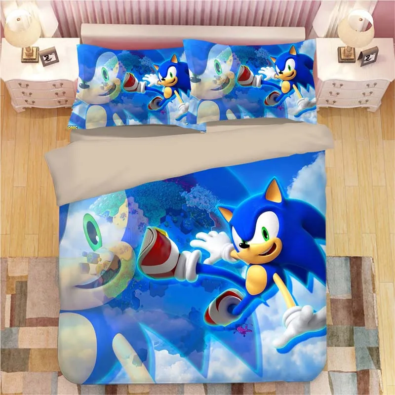 2 Sonic The Hed Комплект постельного белья Super Mario Bros пододеяльники наволочки, домашний текстиль постельное белье Комплект постельного белья s постельное белье - Цвет: 2