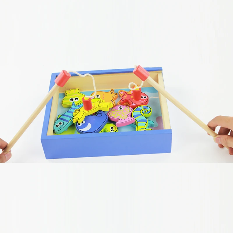 Деревянная рыболовная игра Детские деревянные игрушки рыбки набор|fishing game|fishing toy