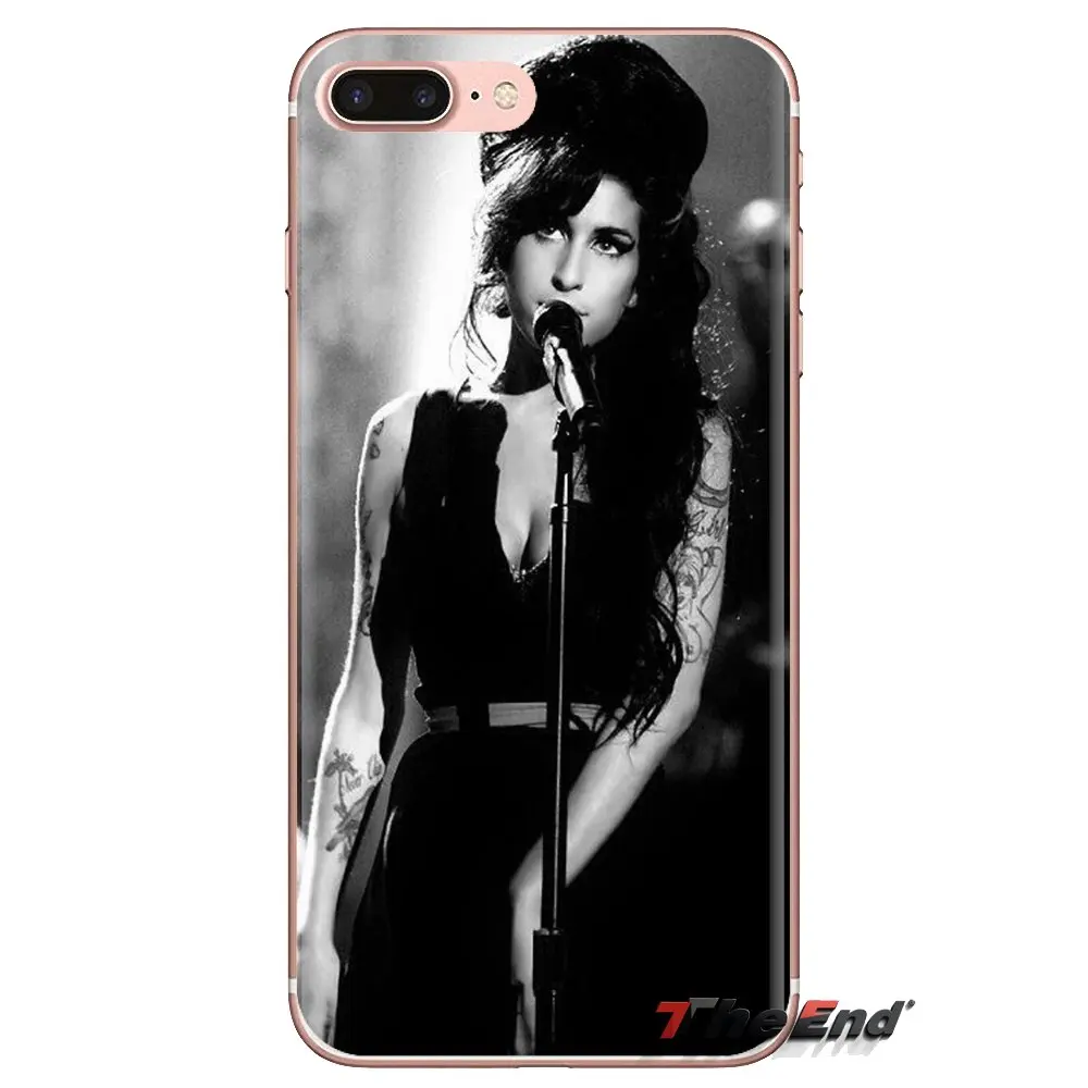 Прозрачные мягкие чехлы для iPod Touch Apple iPhone 4 4S 5 5S SE 5C 6 6S 7 8 X XR XS Plus MAX Amy Winehouse |