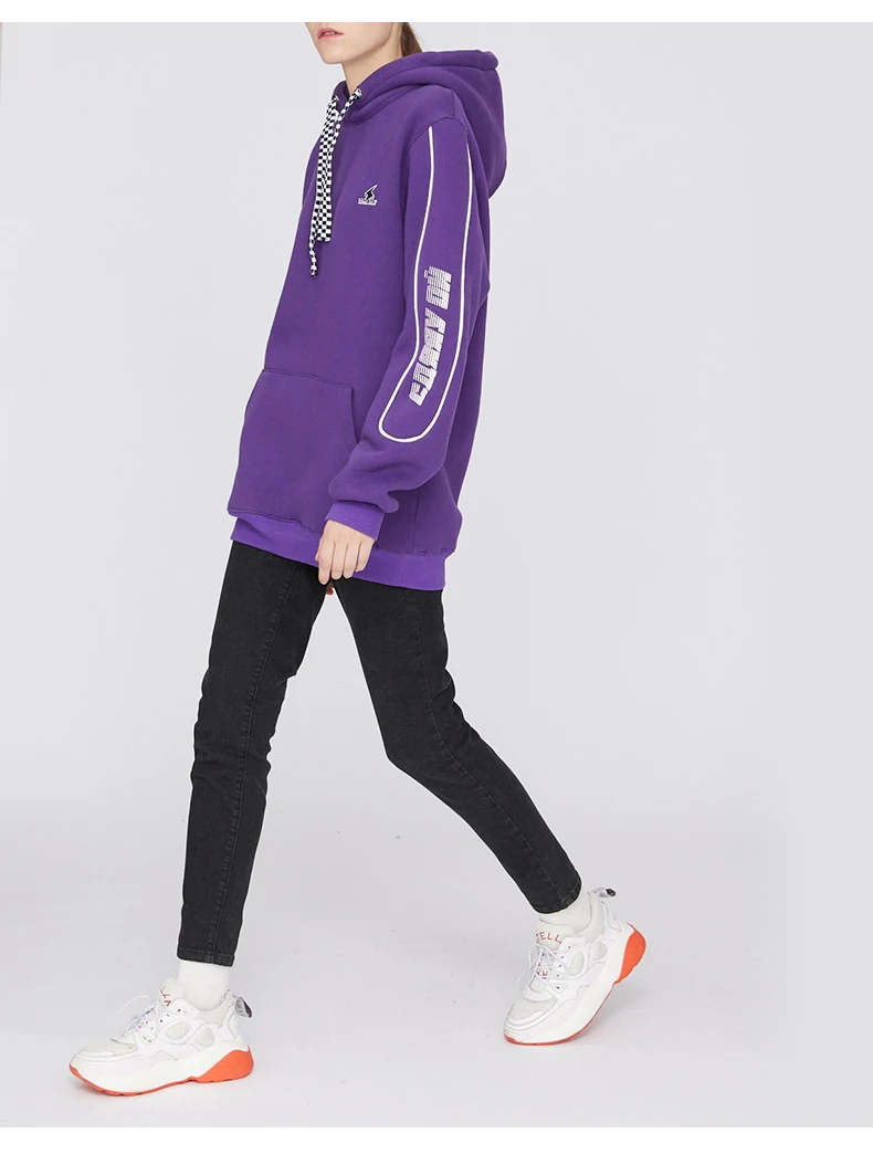 Toyouth Женские топы с длинными рукавами дамы корейский фиолетовый кофты oversize-худи одежда Mujer Зимние теплый пуловер Топ