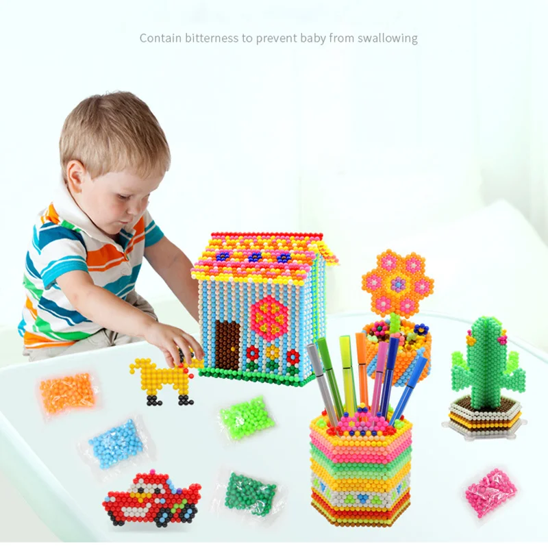 Дети Perler Pegboard водные бусинки формы в виде животного аксессуары Волшебные бусинки головоломки 3D головоломки Развивающие игрушки DIY дети волшебные бусины