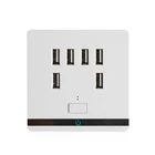 Сетевая розетка с 6 USB-портами, 110 А, 220-В переменного тока