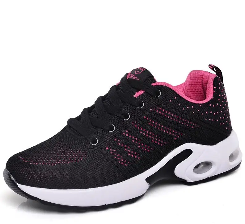 K008 Black Pink Akexiya кроссовки для женщин, кроссовки с воздушной подушкой, женские и мужские кроссовки с дышащей сеткой, спортивная обувь для подиума, zapatillas hombre - Цвет: K008 Black Pink