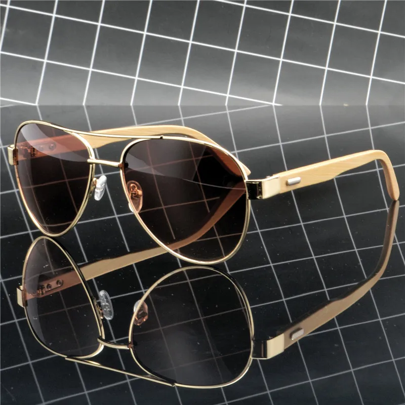 Винтаж дизайн оригинальный деревянный поляризованные очки Bamboo рамка Eyewears тени
