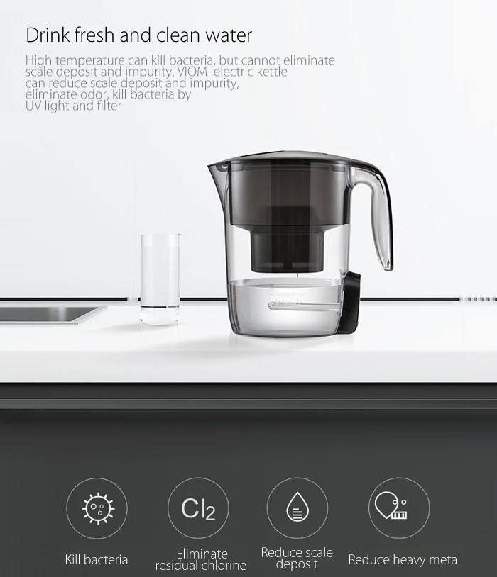 1 VIOMI 3.5L Mijia электрический чайник для очистки воды уф стерилизация 7 фильтр с тяжелым слоем фильтра Электрический чайник MH1Z-A