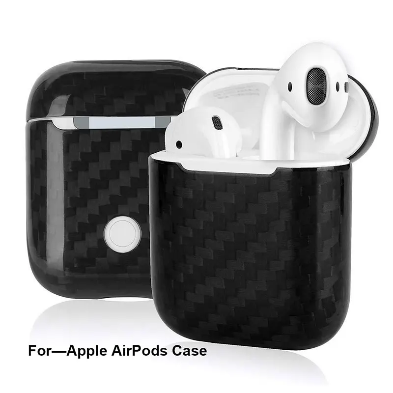 Чехол для Apple AirPods 100% чехол из настоящего углеродного волокна Ультратонкий с