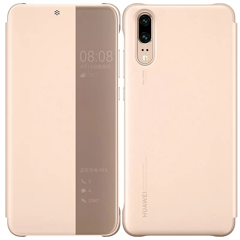 Чехол-книжка для чехол HUAWEI P20 Официальный Интеллект сон Чехол HUAWEI P20 Pro корпуса зеркало Флип кожаный Smart Cover чехол Чехлы