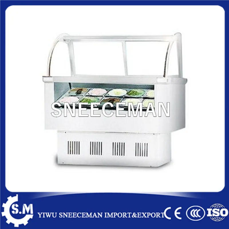 Жесткая витрина для мороженого шкаф Коммерческая морозильная камера|showcase