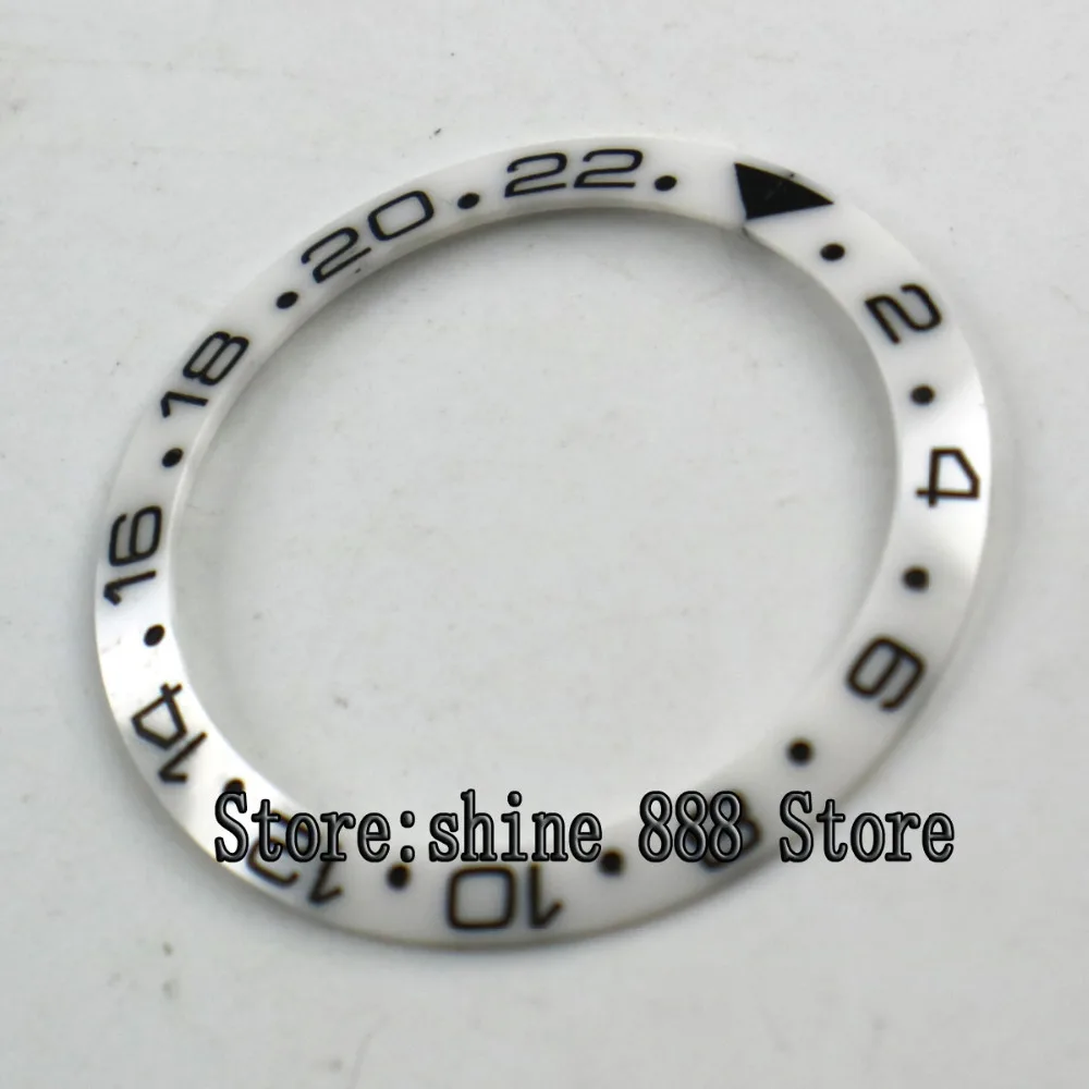 

38mm white ceramic bezel insert for parnis 40mm GMT mens watch