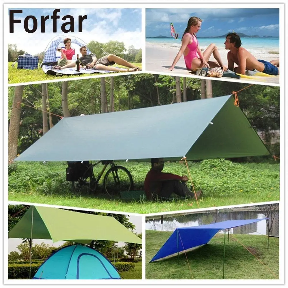 Forfar 200*140 см, 3 цвета, водонепроницаемый Пляжный тент, тканевый зонтик, однослойный прочный тент для путешествий, пикника, кемпинга, коврик