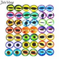 julie wang multi color optional cat dragon evil eye clear transparent cover cameo cabochon diy finding round 6 30mm