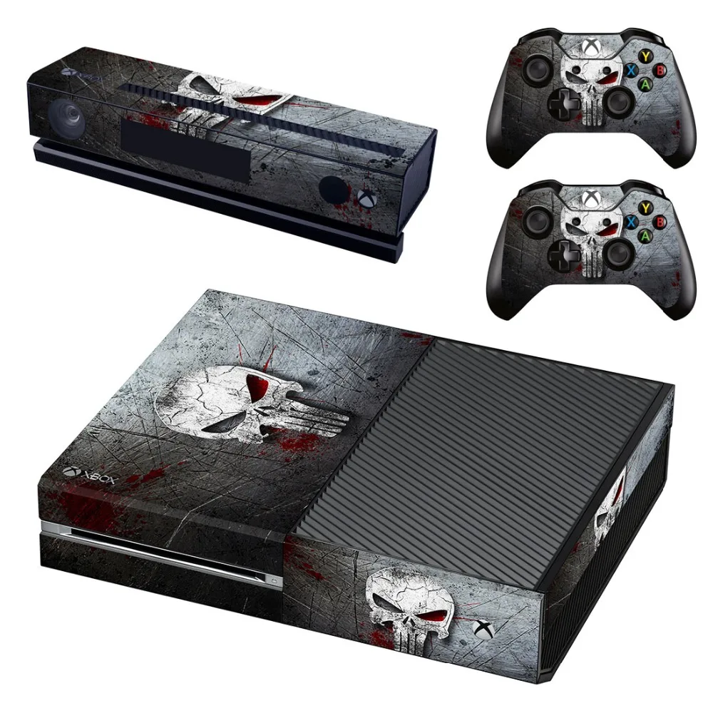 Наклейка для Xbox One и Kinect и 2 контроллера для Xbox One Skin sticker-The Punisher