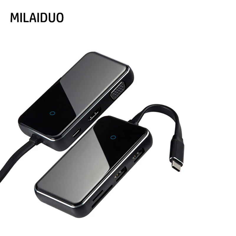 Док станция с usb gортом Все в одном USB C к HDMI кард ридер PD адаптер для MacBook samsung Galaxy